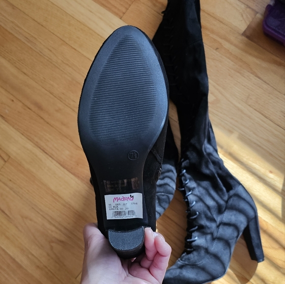 Womens Over The Knee Combat Boots - Picture 4 of 5